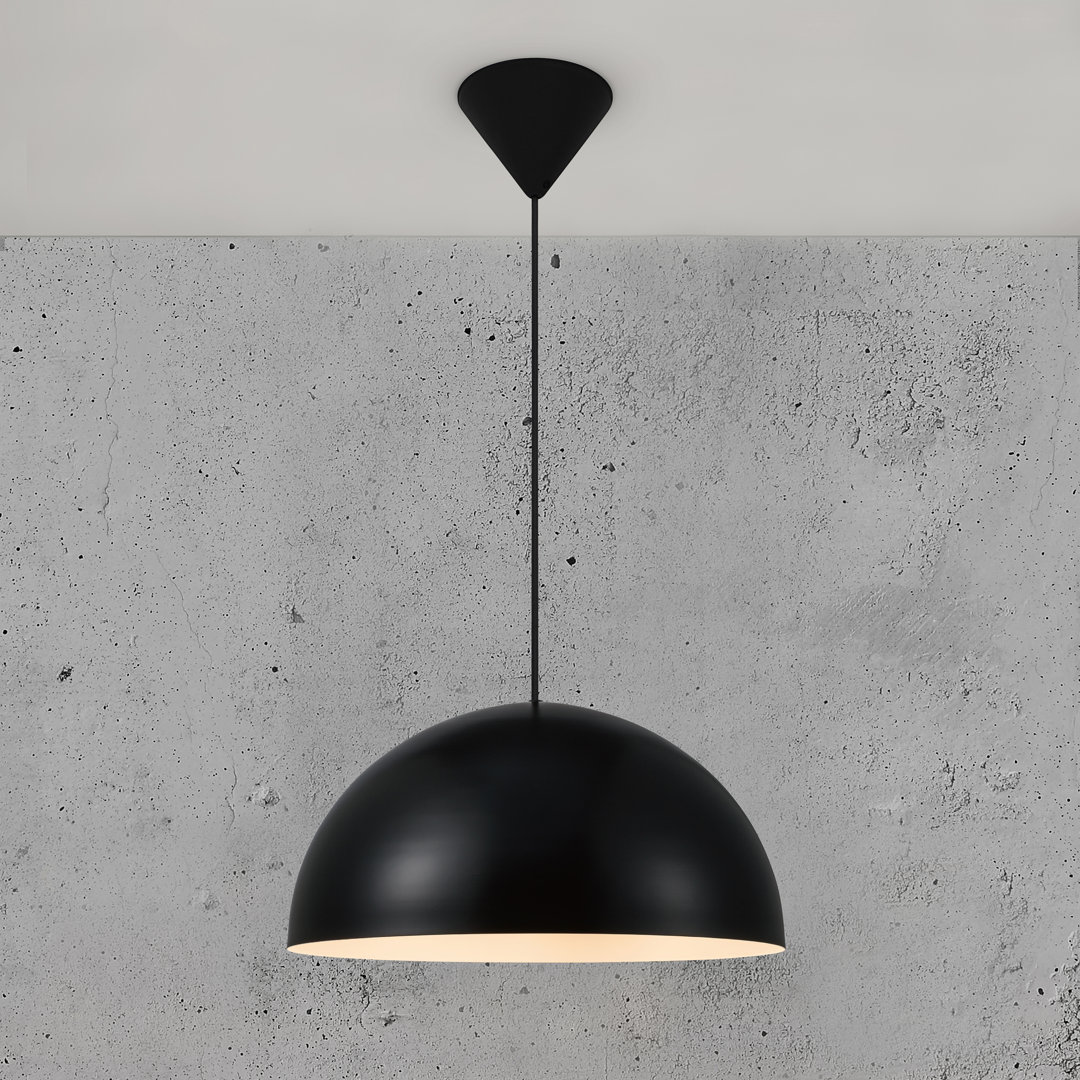 Nordlux Ellen 1-Light Single Dome Pendant Black 200cm H x 40cm W x 40cm D